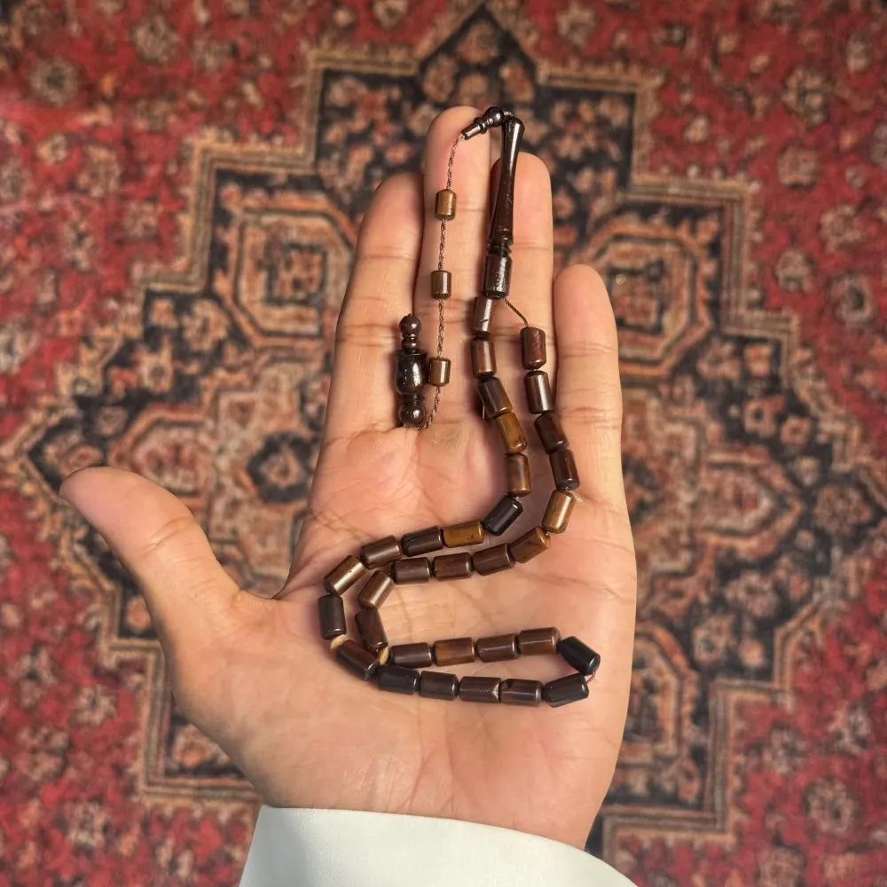 مسباح الكوك – بني، حبات أسطوانية مسباح الكوك – بني، حبات أسطوانية