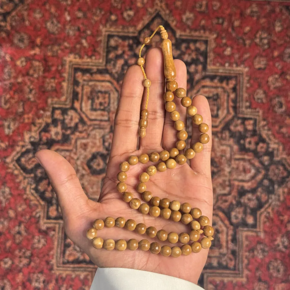 Coconut Shell Tasbih – Light brown, round beads Coconut Shell Tasbih – Light brown, round beads
